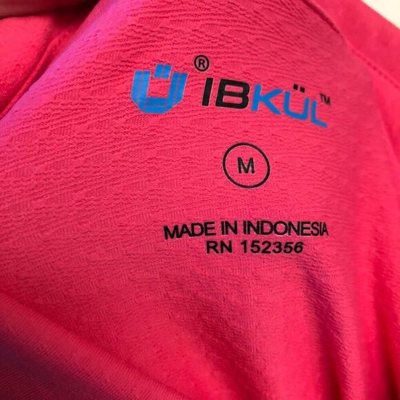 UIBKUL Womens Pink Activewear Top Pullover Long Sleeve Lightweight Medium Collar - Picture 5 of 8